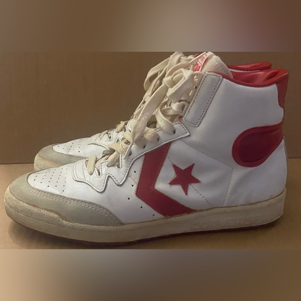 Converse all star’Vintage’80’s Basketball High Top  shoes-Size:10.5~leather